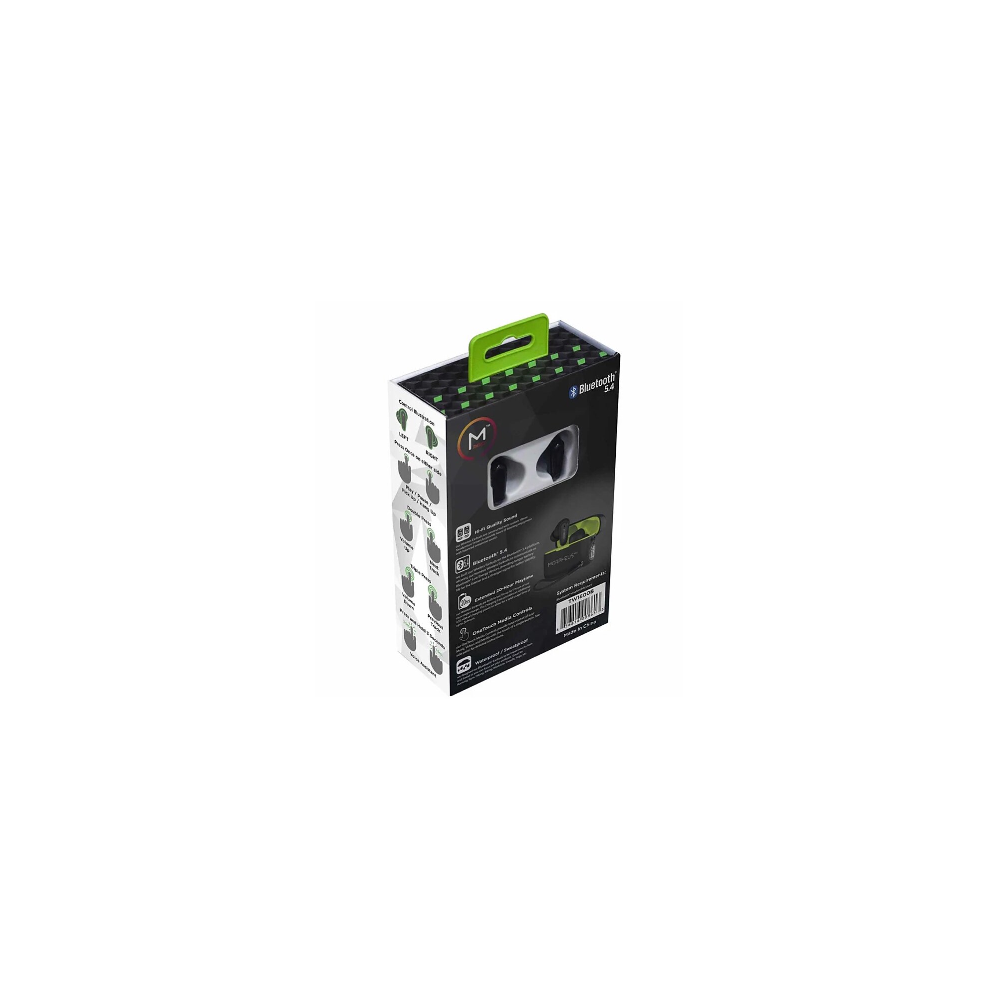 Morpheus 360 Nemesis Wireless Earbuds, Bluetooth, Black (TW1800W) Sansujyuku sansujyuku.com