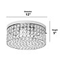 Lalia Home Glam 2 Light 12 Inch Round LED Flush Mount, Chrome (LHM-2003-CH)~#|#~9643E044-1274-4AB1-9D1CA4A0CACF189F_sc7