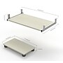 Bestar Prestige Plus Collection Keyboard Tray and Computer Tower Stand, Antigua (99830-2152)~#|#~9643FB4E-4C77-469D-96B27EEAE9CB0E85_sc7