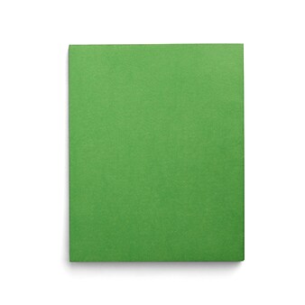 Staples Paper 2-Pocket Folders, Green, 25/Box (50753/27533-CC)