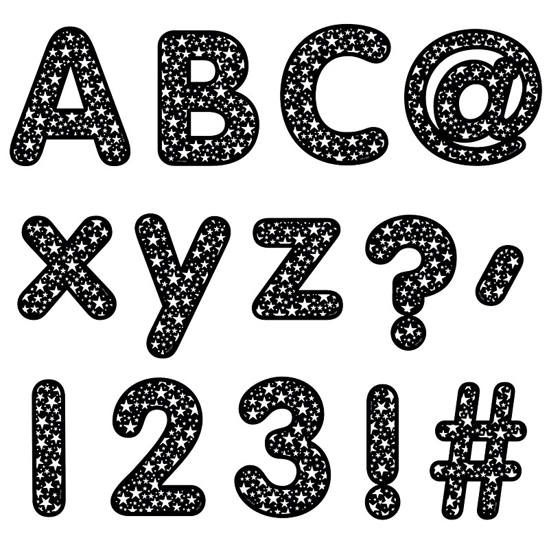 Creative Teaching Press Core Decor 4" Letters and Numbers, Multicolored, 206/Pack (CTP11035) image 1