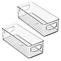 iDESIGN Small Stackable Plastic Storage Bin, Clear, 2/Pack (28317M2)~#|#~9654D4E8-98AE-4C05-83C65A6186881F5B_sc7