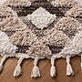 Safavieh Moroccan Tassel Shag Collection 8' Round Indoor Area Rug, Machine Made, Ivory/Brown (MTS688A-8R)~#|#~965AA5FE-83D4-40F0-A48DA056A4F996EF_sc7