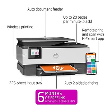 HP OfficeJet Pro 8025e Wireless Color All-In-One Inkjet Printer (1K7K3A)
