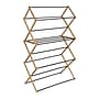 Household Essentials Bamboo Folding Clothes Drying Rack, Tan (HE1201)~#|#~96613308-0532-44AB-B4DAE5A1B49489AA_sc7