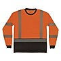 Ergodyne GloWear 8371BK High Visibility Long Sleeve Black Bottom T-Shirt, ANSI Type R Class 3, Orange, Large (22304)~#|#~966302AA-D22A-4C5D-8363E2C1BBB468FA_sc7