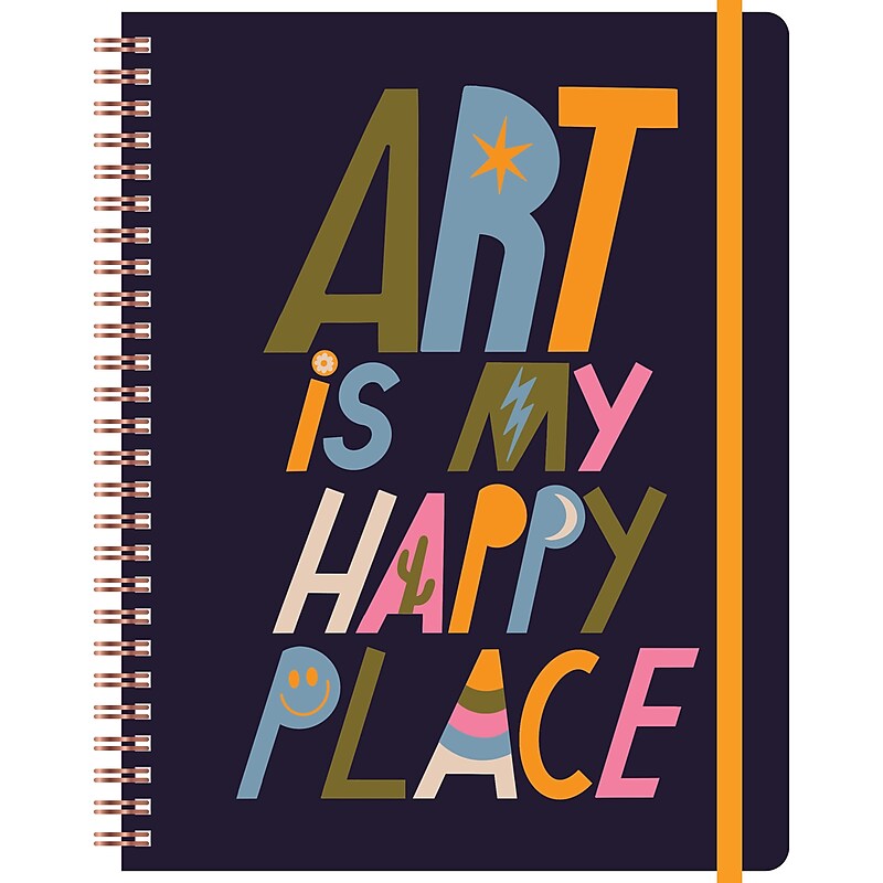 Denik 9" x 7" Spiral Bound Mixed Media Sketch Book, 144 Sheets/Book, 3/Pack (WOM000B) image 1