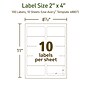 Avery EcoFriendly Laser/Inkjet Shipping Labels, 2" x 4", White, 100 Labels/Pack (48807)~#|#~9670C16F-D255-43D4-BE2B3C765041475B_sc7