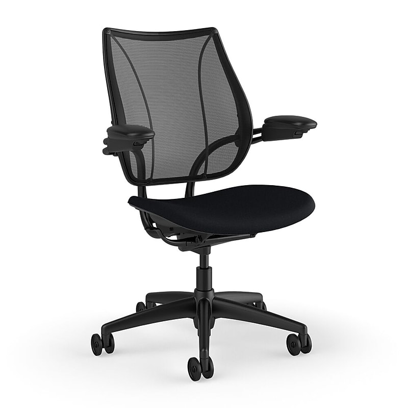 Humanscale Liberty Ergonomic Fabric Swivel Task Chair, Black (L113BM10CF10XFSHNSC) image 1