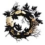 Nearly Natural Halloween Skull and Bones Wreath, 24" (W1206)~#|#~9674195E-947D-4A59-B4CE5032A6783D4F_sc7