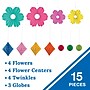 Carson Dellosa Education Happily Ever Elementary Retro Remix Flowers and Twinkles Dimensional Accents, 3/Bundle (CD-107013-3)~#|#~967A2119-47D4-4F67-837D651D25DE7268_sc7