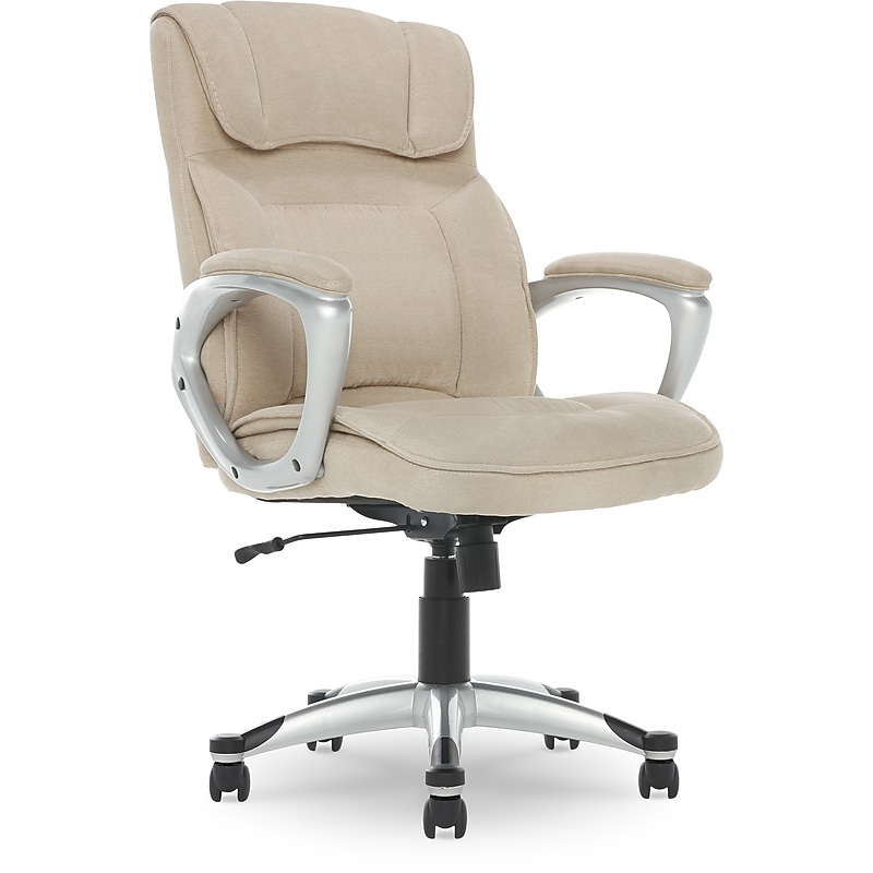 Serta Cyrus Ergonomic Fabric Swivel Executive Chair, Fawn Tan (47911) image 1
