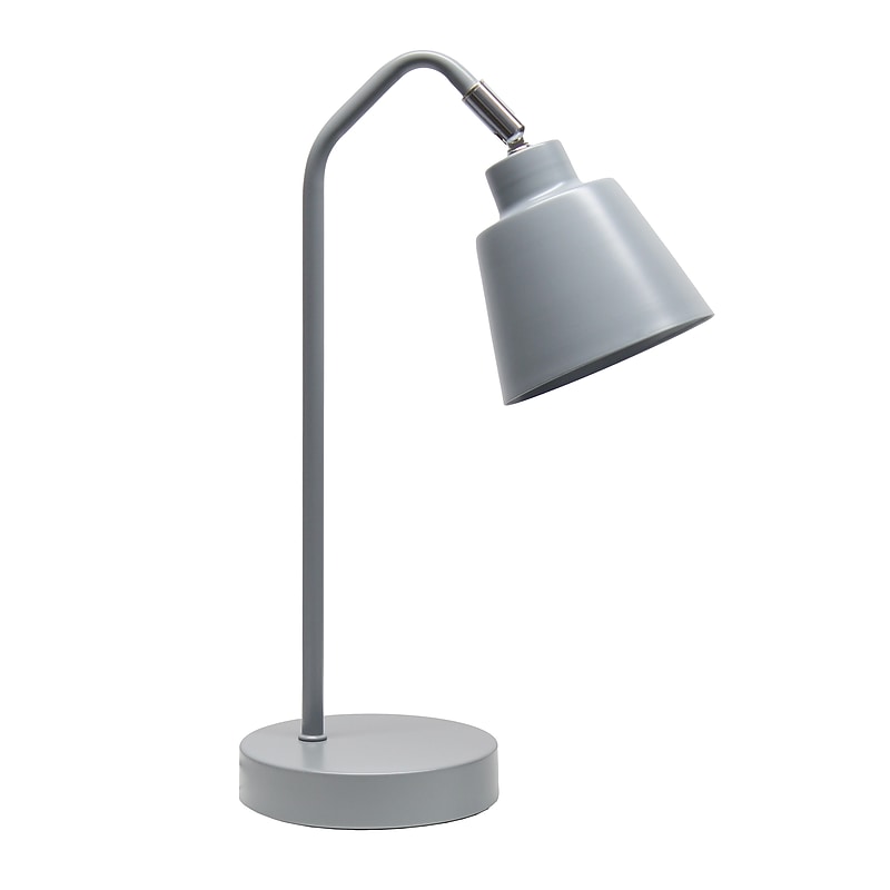 Simple Designs Sleek Essentials LED Desk Lamp, 16", Gray (LD1077-GRY) image 1