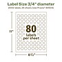 Avery EcoFriendly Laser/Inkjet Multipurpose Labels, 3/4" diameter, White, 2000/Pack (94504)~#|#~968657D4-9CD8-44F4-B61F9EF4E54B5ACC_sc7