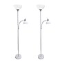 Simple Designs 71.5" Silver Floor Lamp with Dome Shades, 2/Pack (LF2000-SLV-2PK)~#|#~9686FB97-6A91-46BB-A0D97557C06B1866_sc7