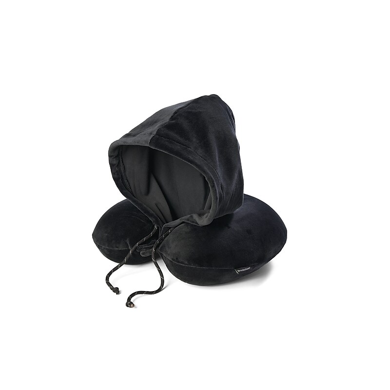 Brookstone Polyester Travel Pillow, Black (BNPM0006) image 1