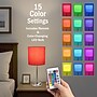 Simple Designs 19.5" LED Table Lamp, Brushed Steel/Red Shade (LT2024-RED-CCLB)~#|#~9694906C-24CC-486A-AF502615CFF66C47_sc7