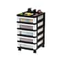 Iris 5-Drawer Storage Cart, Black/Translucent White (585006)~#|#~96A013C2-9D89-4F92-AB9792D603BD9C71_sc7