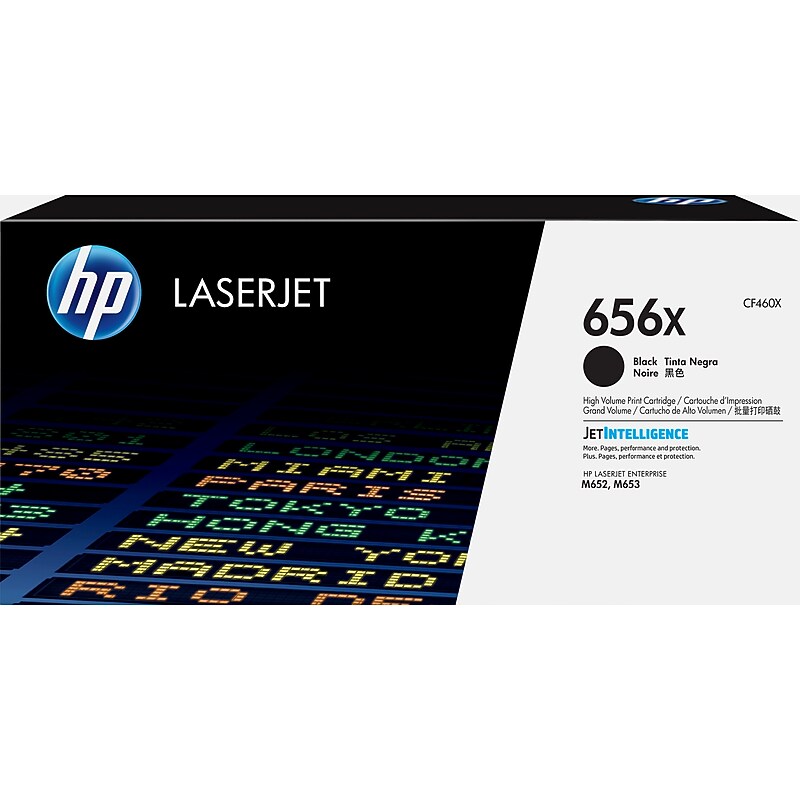 HP 656X Black High Yield Toner Cartridge, Prints Up to 27,000 Pages (CF460X) image 1