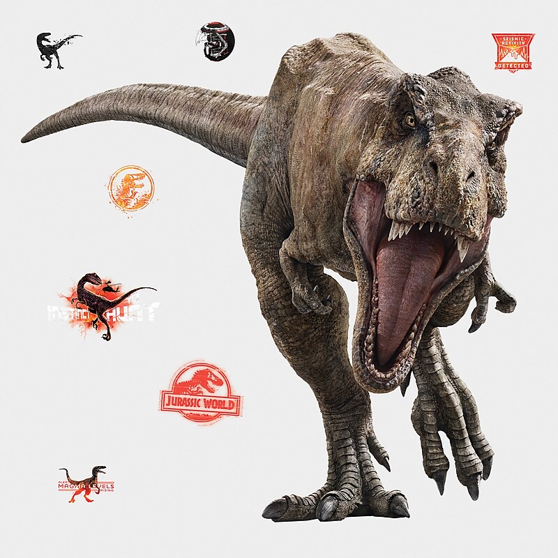 York Wallcoverings Jurassic World 2 T-Rex Children's Decals, Music, Movies & TV (RMK3797SLM) image 1