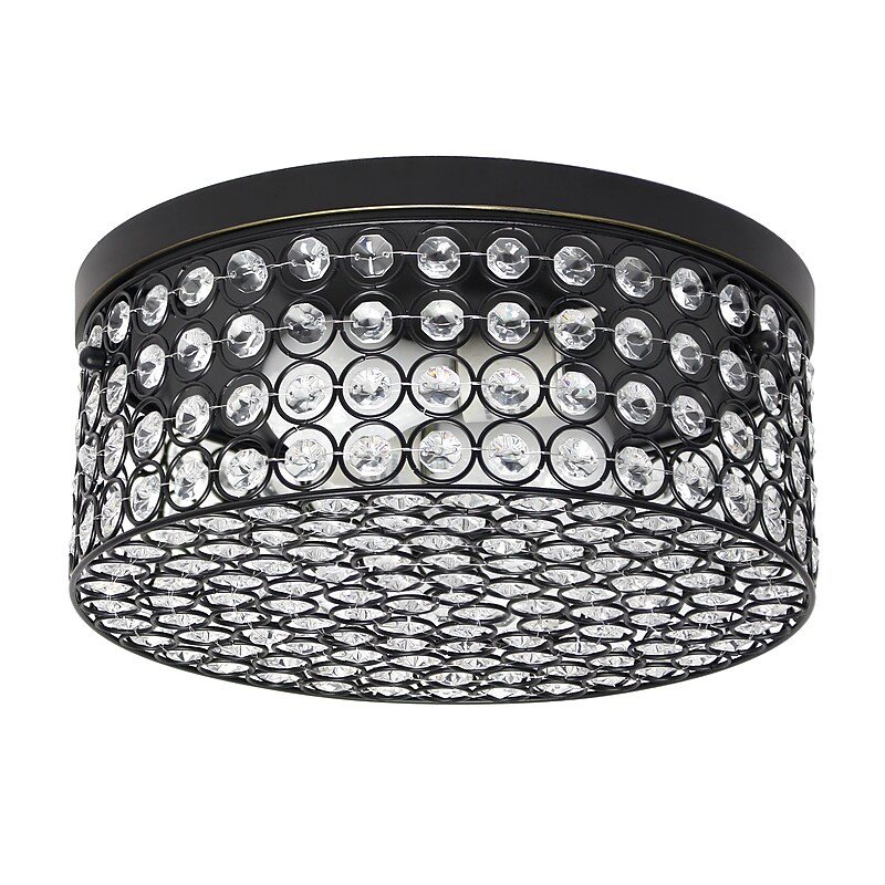 Lalia Home Glam 2 Light 12 Inch Round LED Flush Mount, Restoration Bronze (LHM-2003-RZ) image 1