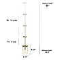 Lalia Home 1-Light Hanging Cylindrical Clear Glass LED Pendant Fixture with Accents, Gold (LHP-3002-GL)~#|#~96A70A4B-B65B-4CAD-B4C2119B3FFF2C91_sc7