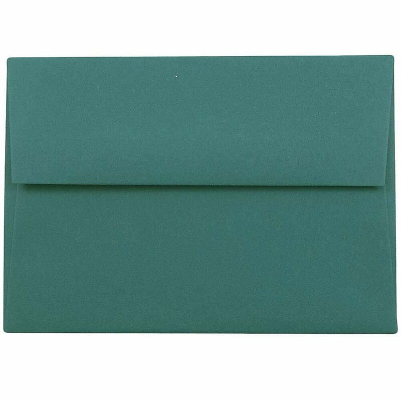 JAM Paper 4Bar A1 Invitation Envelope 3 5/8" x 5 1/8", Teal, 100/Pack (5157435d) image 1