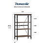 Thomasville Breslyn 3-Shelf 48"H Metal Bookcase, Crosscut Hickory/Black Nickel (SPLS-BRBK-TV)~#|#~96ADB233-C67A-45E1-AFF2B7B0CC8296E2_sc7