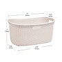 Mind Reader 10.57-Gallon Laundry Basket with Handles, Plastic, Ivory (40LBASK-IVO)~#|#~96AF0040-3684-4555-93AE8EBA93453BD8_sc7