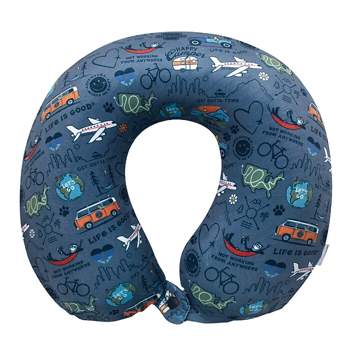 Life is Good Travel Pillow, Multicolored (LCPP0005) | Staples