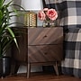 Baxton Studio Hartman 19"W x 16.25"D Wooden Nightstand with 2 Drawers, Walnut Brown (193-11719-HiT)~#|#~96B25CDA-6011-42FE-A84814FC5D65A1DE_sc7