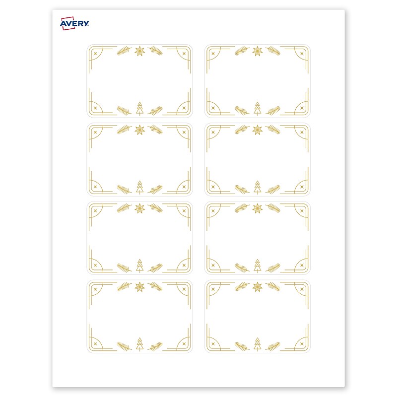 Avery Rectangle Multipurpose Labels, 2-1/3" x 3-3/8", White, 80/Pack (19479370633) image 1