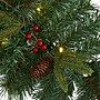 Nearly Natural 6-ft Mixed Pine Artificial Christmas Garland with 35 Clear LED Lights, Berries and Pinecones (W1108)~#|#~96B705B2-1B0B-4A18-9FE6FFC7C303E01F_sc7