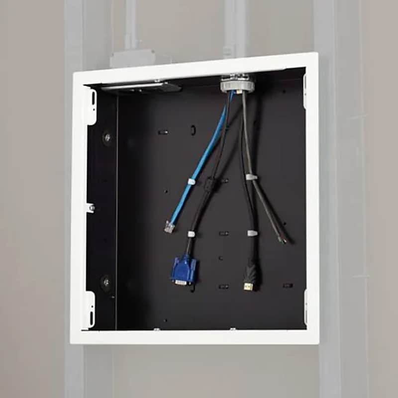 Chief Fusion Large In-Wall Storage Box with Flange Compatible with Various Wall Mounts (PAC526FW) image 1