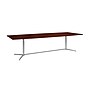 Bush Business Furniture 96W x 42D Boat Shaped Conference Table with Metal Base, Hansen Cherry (99TBM96HCSVK)~#|#~96BC036D-A45E-4E53-BDEA511E32F9B8CD_sc7