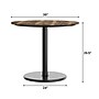 Flash Furniture TopGuard 36" Round Wood Dining Table with Round Base, Natural/Black Base (STRD36NATTR24)~#|#~96C0B3F1-4EF4-46D2-9DAD6E7EF28E71A4_sc7