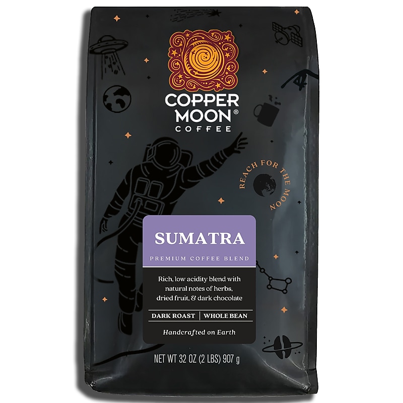 Copper Moon Sumatra Beans Coffee, Dark Roast, 2 lb. (260144-BAG) image 1