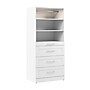 Bestar Florence Collection 36W x 25D Closet System with 4 Drawers, Shaker, White (127607-000017)~#|#~96C6B8CF-66CC-490E-8DE0F6FAAFDC03C5_sc7