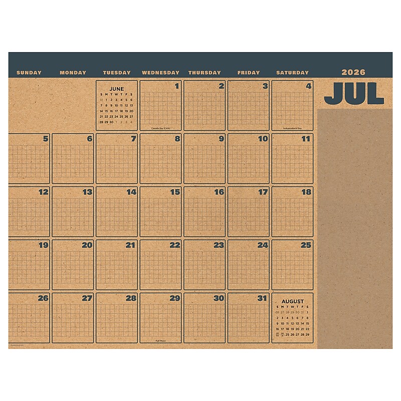 2026-2027 TF Publishing Trail + Timber 22" x 17" Academic Monthly Desk Pad Calendar (AY27-8206) image 1