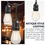 Newhouse Lighting Outdoor Weatherproof Commercial Grade LED String Lights with Hanging Sockets, Black (CSTRINGLED18)~#|#~96CFF5E5-77C1-4EAC-90908DDFD821361A_sc7