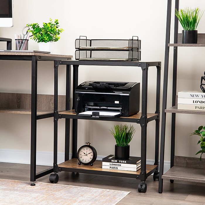 Mind Reader 3-Tier Multipurpose Utility Cart, Black (WDMTCART3T