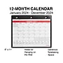 2024 Staples 11" x 8" Wall Calendar, White/Black (ST12949-24)~#|#~96D28332-914F-4709-B8923AC7524B0DF1_sc7