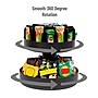 Mind Reader Plastic 2-Tier Snack Tray Carousel Countertop Organizer, Black (SNACKCAR-BLK) ~#|#~96DAE529-200D-44B4-B5EF2D640525034B_sc7