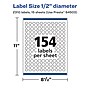Avery Laser/Inkjet Round Multipurpose Labels, 0.5" Dia., White, 2310 Labels/Pack (94503)~#|#~96DEAB65-8EBE-4B50-9CC8792E958F8CDB_sc7