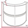 Regency Marque 124.5"W Curved Reception Desk Workstation, Cherry (77312CH)~#|#~96E2016E-61BB-4E37-BA8B63C3C7100EBF_sc7