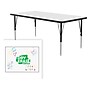 Correll Rectangular Activity Table, 48" x 30", Height-Adjustable, Frosty White/Black (A3048DE-REC-80)~#|#~96E74863-6137-46C7-B8CCD5E694F4CF61_sc7