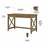 Bush Furniture Key West 48"W Writing Desk, Reclaimed Pine (KWD148RCP-03)~#|#~96EAD705-8454-439B-BA2BA67100CA531E_sc7