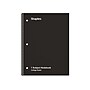 Staples 1-Subject Notebook, 8" x 10.5", College Ruled, 70 Sheets, Black, 6/Pack (ST58374C)~#|#~96EE5F64-9440-4330-B03F16EA1534F29A_sc7