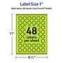 Avery Burst Multipurpose Labels, 1", Bright Green, 3840/Box (94606)~#|#~96EF6477-CEDF-4354-A93D3CD7453E8F41_sc7