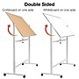 Excello Global Products Double Sided Magnetic Mobile Whiteboard Corkboard Combo, White Frame, 48" x 32"~#|#~97064331-D104-4891-9944229A8A599E2F_sc7